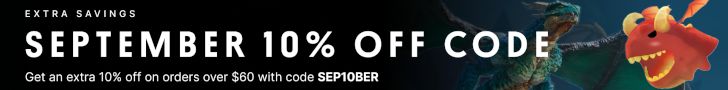 Surprise Surprise! Yet another 50% off sale. Plus, get an extra 10% off all orders over $60 with code SEP10BER.